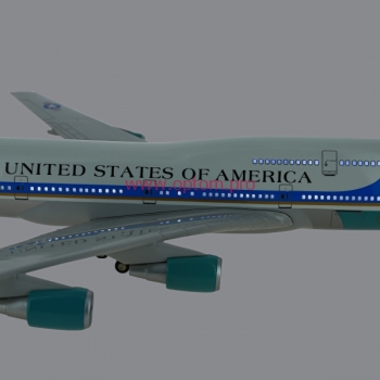 Большая модель самолета президентский Боинг 747, с освещением салона. Длина 47 см. Оптом и в розницу.