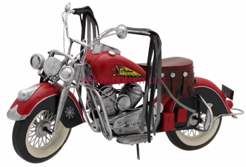 Модель мотоцикла indian chief 1948 года, красный, длина 40 см.